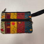 Ladda upp bild till gallerivisning, 4.Plånbok i tyg med 2 fickor stor med handtag