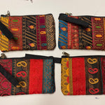 Ladda upp bild till gallerivisning, 4.Plånbok i tyg med 2 fickor stor med handtag