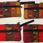 Ladda upp bild till gallerivisning, 4.Plånbok i tyg med 2 fickor stor med handtag