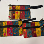 Ladda upp bild till gallerivisning, 4.Plånbok i tyg med 2 fickor stor med handtag