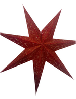 Ladda upp bild till gallerivisning, 9. Julstjärna 7 spetsar sammet guld glitter är