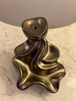 Ladda upp bild till gallerivisning, Vattenfall backflow rökelsebrännare med rök som rinner nedåt för meditation fram guld