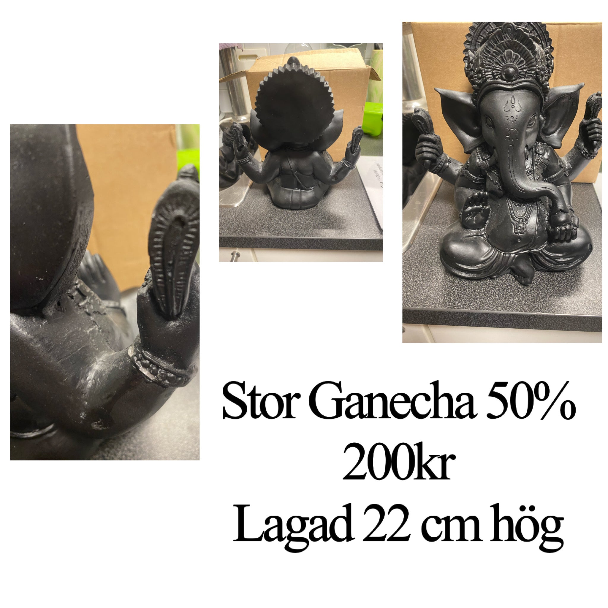 Staty Ganesha 23cm den är lagd