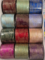 Ladda upp bild till gallerivisning, Färgglada indiska bangles med glitter – 6 st för 20 kr (kopia)