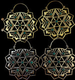 Ladda upp bild till gallerivisning, 12. Brons Örhängen med halv ädelstenar