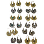 Ladda upp bild till gallerivisning, 3. Brons Örhängen med halv ädelstenar