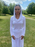 Ladda upp bild till gallerivisning, Yoga tröja med luva lång ärm utan tryck