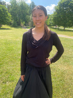 Ladda upp bild till gallerivisning, Yoga tröja med luva lång ärm utan tryck