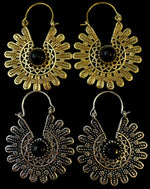 Ladda upp bild till gallerivisning, 6. Brons Örhängen med halv ädelstenar