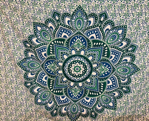 Bedsheet Lotus Mandala färg dubbel