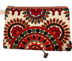 Ladda upp bild till gallerivisning, Broderad handledsväska från Indien – unik färgstark clutch
