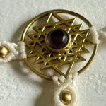 Ladda upp bild till gallerivisning, 3. Flower of Life Handsmyckesarmband i makramé

