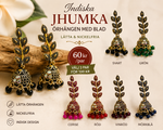 Load image into Gallery viewer, Indiska Jhumka-örhängen med blad
