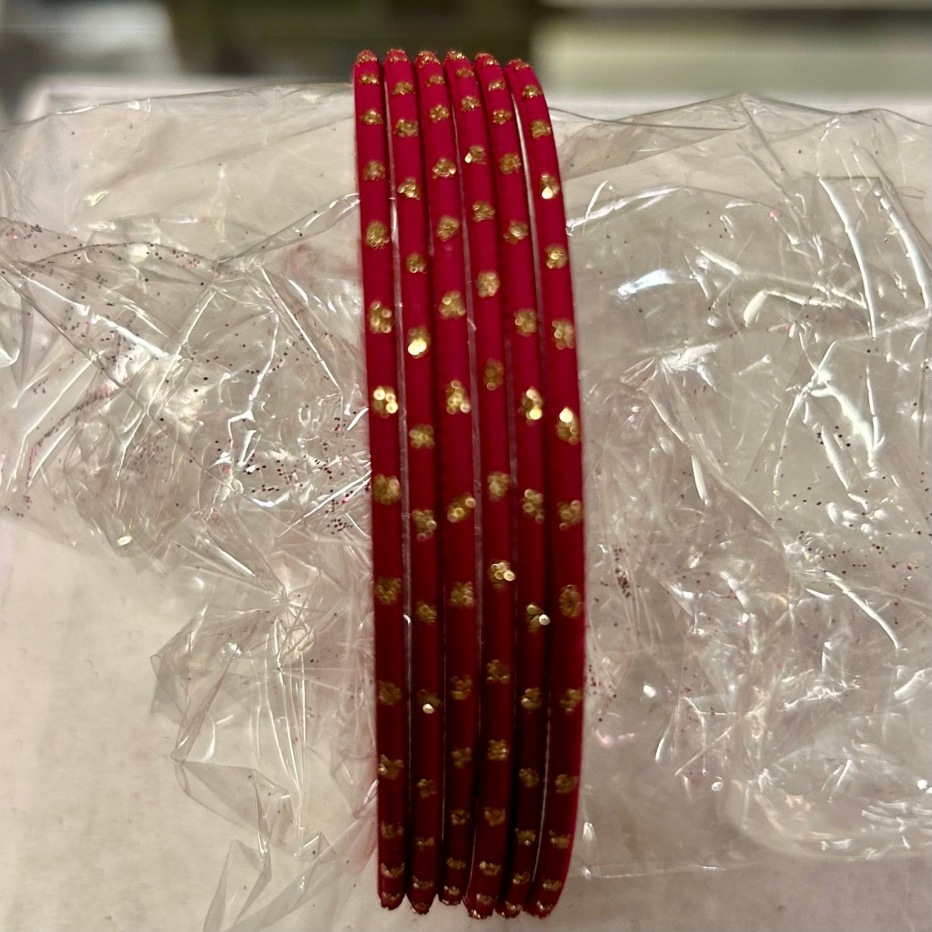 L Färgglada matta Bangles – Indiska armband 6 för 20 kr