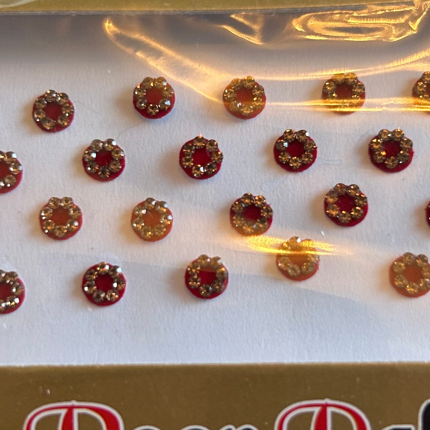 Runda bindi med strass