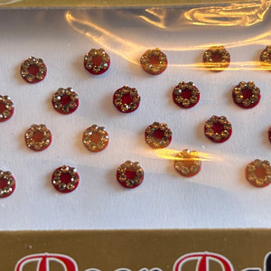 Runda bindi med strass