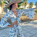 Load image into Gallery viewer, Tie blouse cotton
