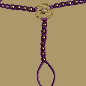 1. Flower of Life Handsmyckesarmband i makramé