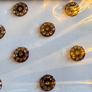 Runda bindi med strass
