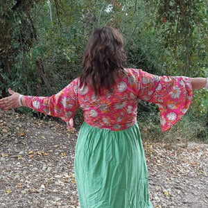 Tie blouse cotton