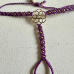 Ladda upp bild till gallerivisning, 4. Flower of Life Handsmyckesarmband i makramé
