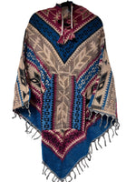 Ladda upp bild till gallerivisning, Mönstrad Poncho med Luva
