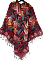 Ladda upp bild till gallerivisning, Mönstrad Poncho med Luva
