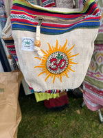 Load image into Gallery viewer, Hemp shoulder bag with motif
