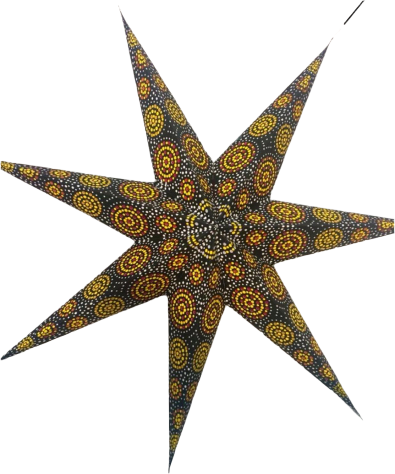 4. Julstjärna svart 7 spetsar