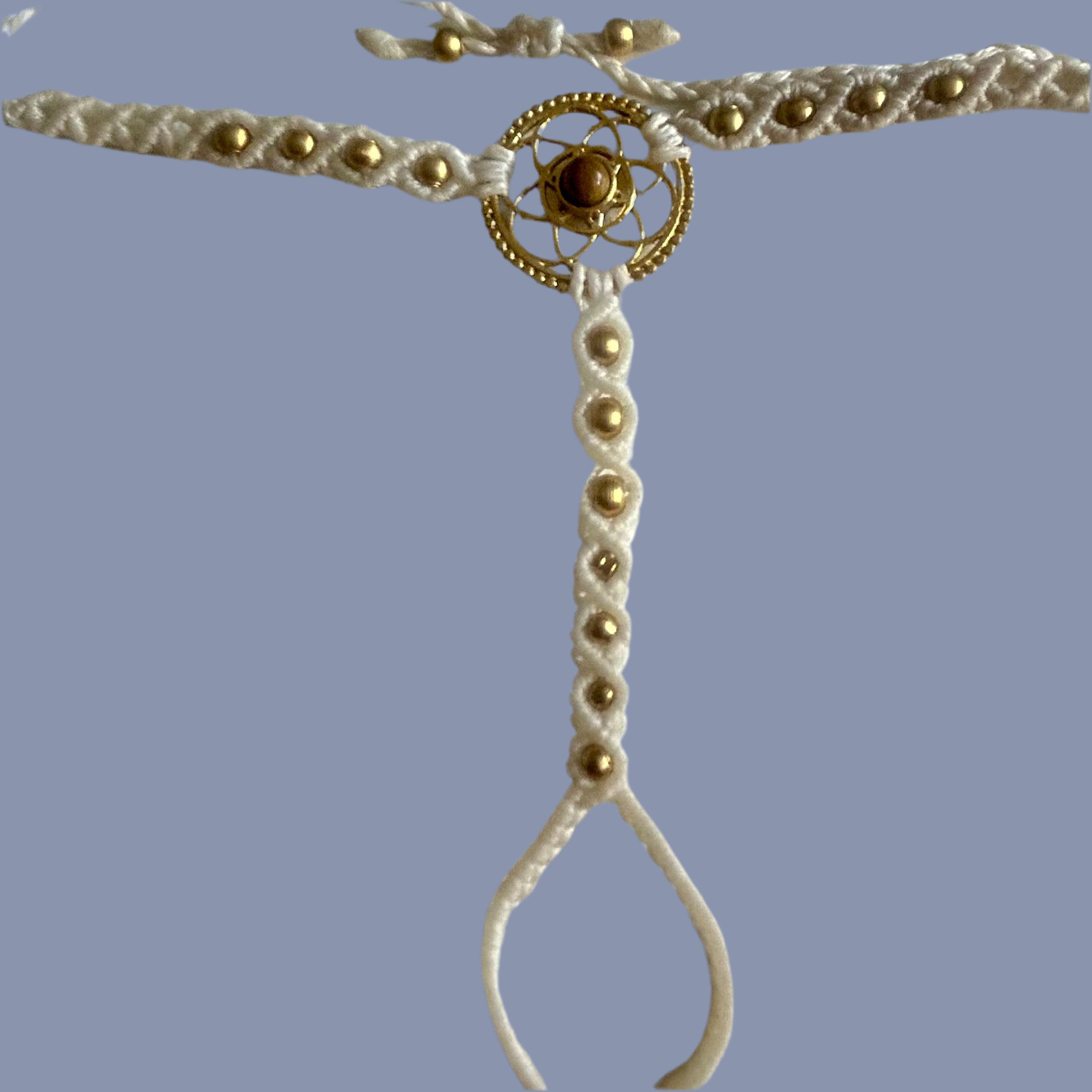 1. Flower of Life Handsmyckesarmband i makramé
