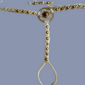 1. Flower of Life Handsmyckesarmband i makramé