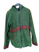 Ladda upp bild till gallerivisning, Akryljacka med fleecefoder och luva
