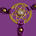 Ladda upp bild till gallerivisning, 1. Flower of Life Handsmyckesarmband i makramé

