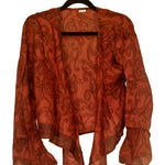 Load image into Gallery viewer, Silk tie top with wide sleeves
