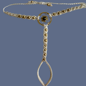 1. Flower of Life Handsmyckesarmband i makramé