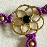 Ladda upp bild till gallerivisning, 4. Flower of Life Handsmyckesarmband i makramé
