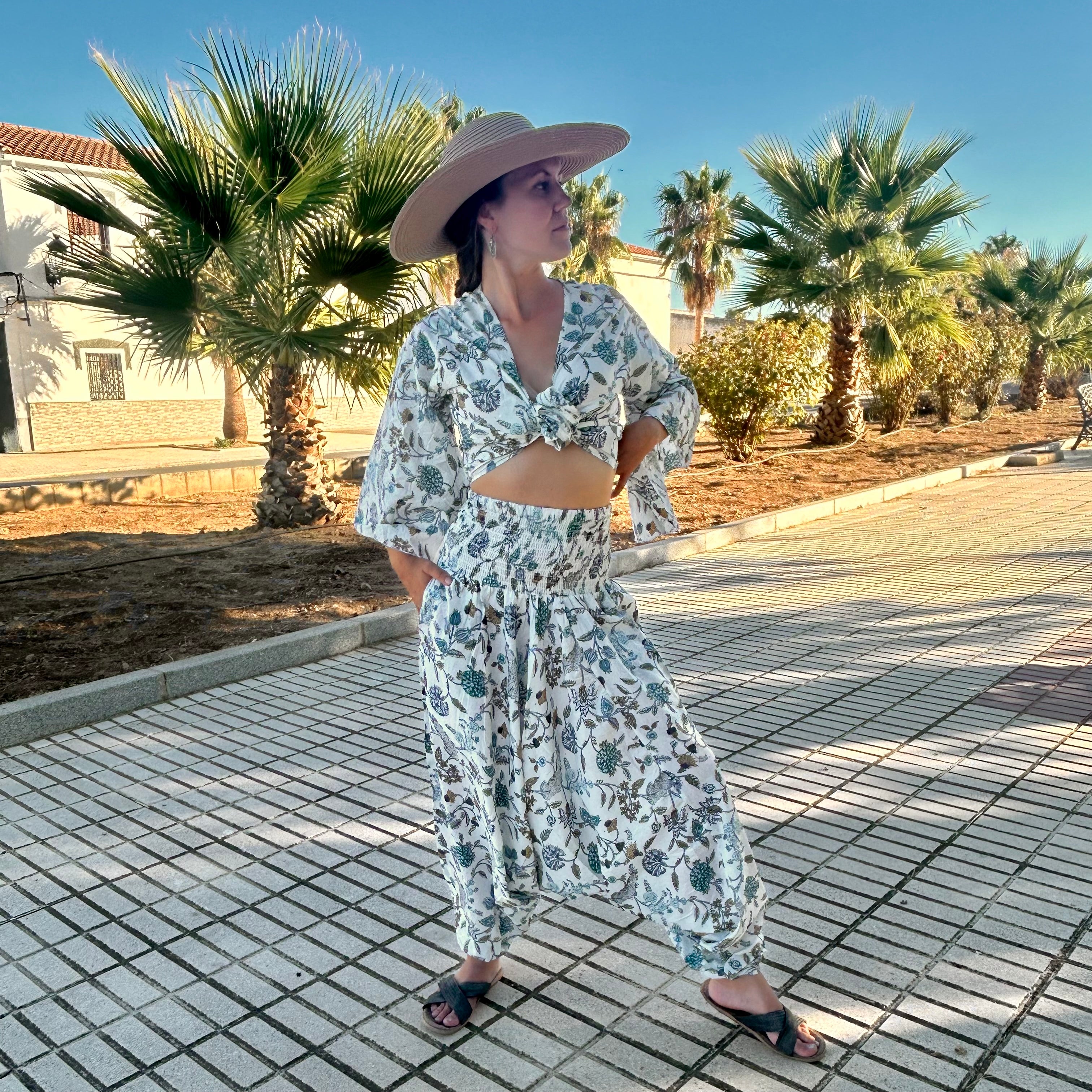 Cotton harem pants
