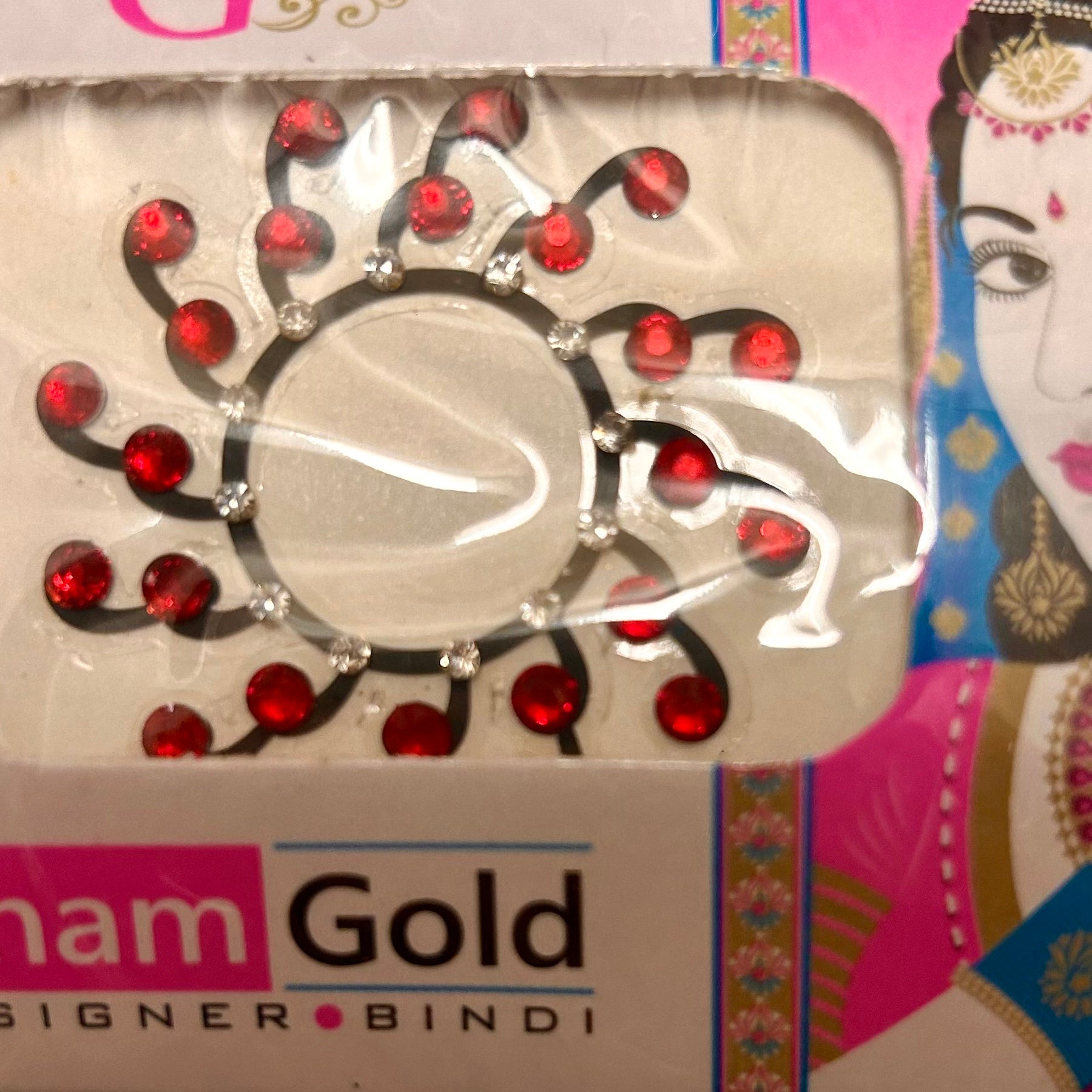 Bindi rund till tex navel/ arm