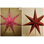 Ladda upp bild till gallerivisning, 9. Julstjärna 7 spetsar sammet guld glitter är
