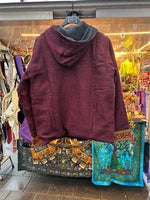 Ladda upp bild till gallerivisning, Akryljacka med fleecefoder och luva
