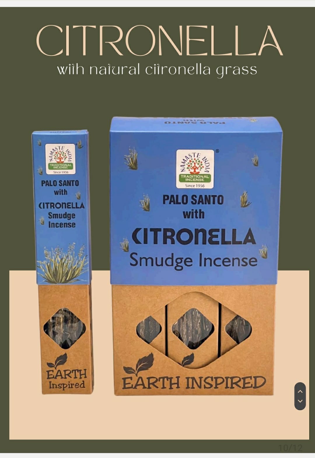 Citronella & Palo Santo Smudge Rökelsepinnar