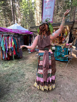 Load image into Gallery viewer, Bohemian ruffled cotton skirt
