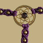 Ladda upp bild till gallerivisning, 1. Flower of Life Handsmyckesarmband i makramé
