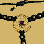 Ladda upp bild till gallerivisning, 1. Flower of Life Handsmyckesarmband i makramé
