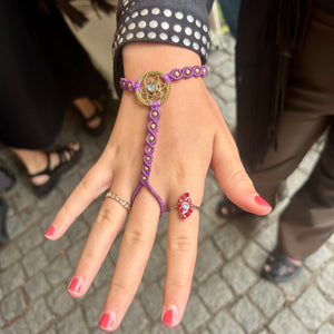 1. Flower of Life Handsmyckesarmband i makramé