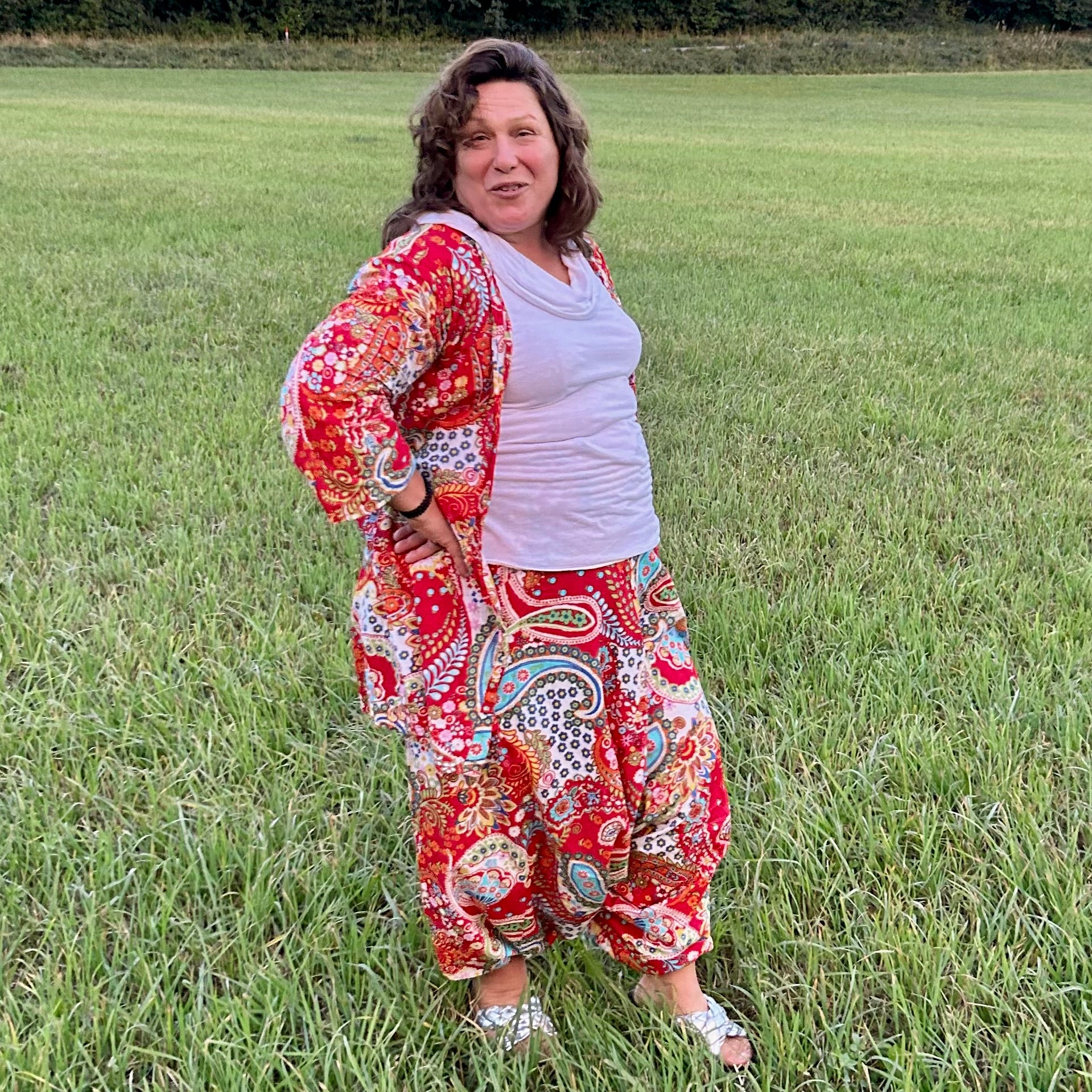 Cotton harem pants