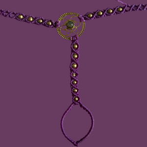 1. Flower of Life Handsmyckesarmband i makramé
