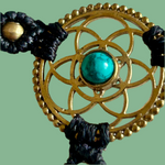 Ladda upp bild till gallerivisning, 1. Flower of Life Handsmyckesarmband i makramé
