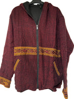 Ladda upp bild till gallerivisning, Akryljacka med fleecefoder och luva
