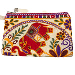 Ladda upp bild till gallerivisning, Broderad handledsväska från Indien – unik färgstark clutch
